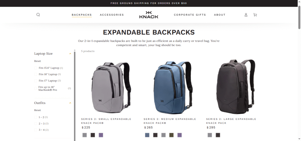 Expandable Backpacks